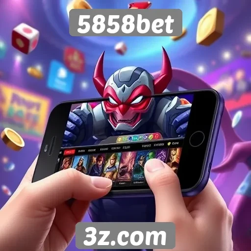 Gameplay em dispositivos móveis no 5858bet